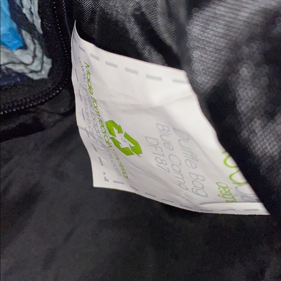 Mixed Bag Designs Blue camouflage Camo duffel bag overnight lined Ripstop NICE! - Picture 4 of 6